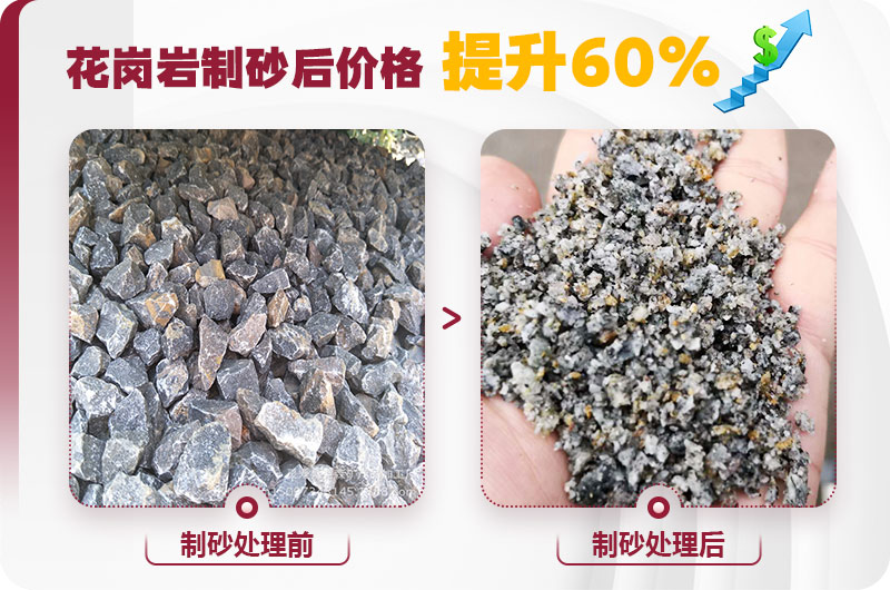 花崗巖制砂用于混凝土價(jià)格可提升60%