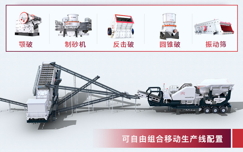 移動碎石破碎機(jī)可隨需求任意搭配